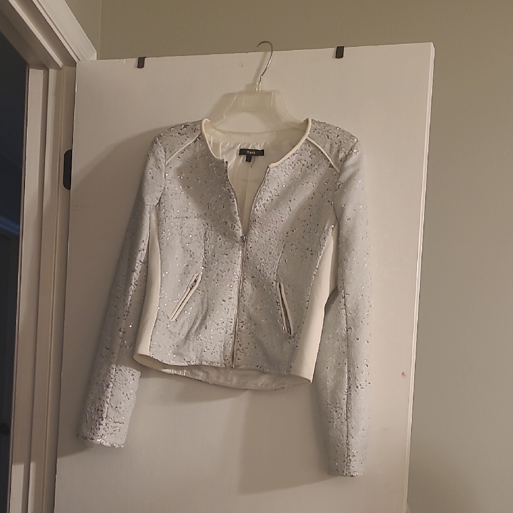 Black Women's Silver Sequin Blazer